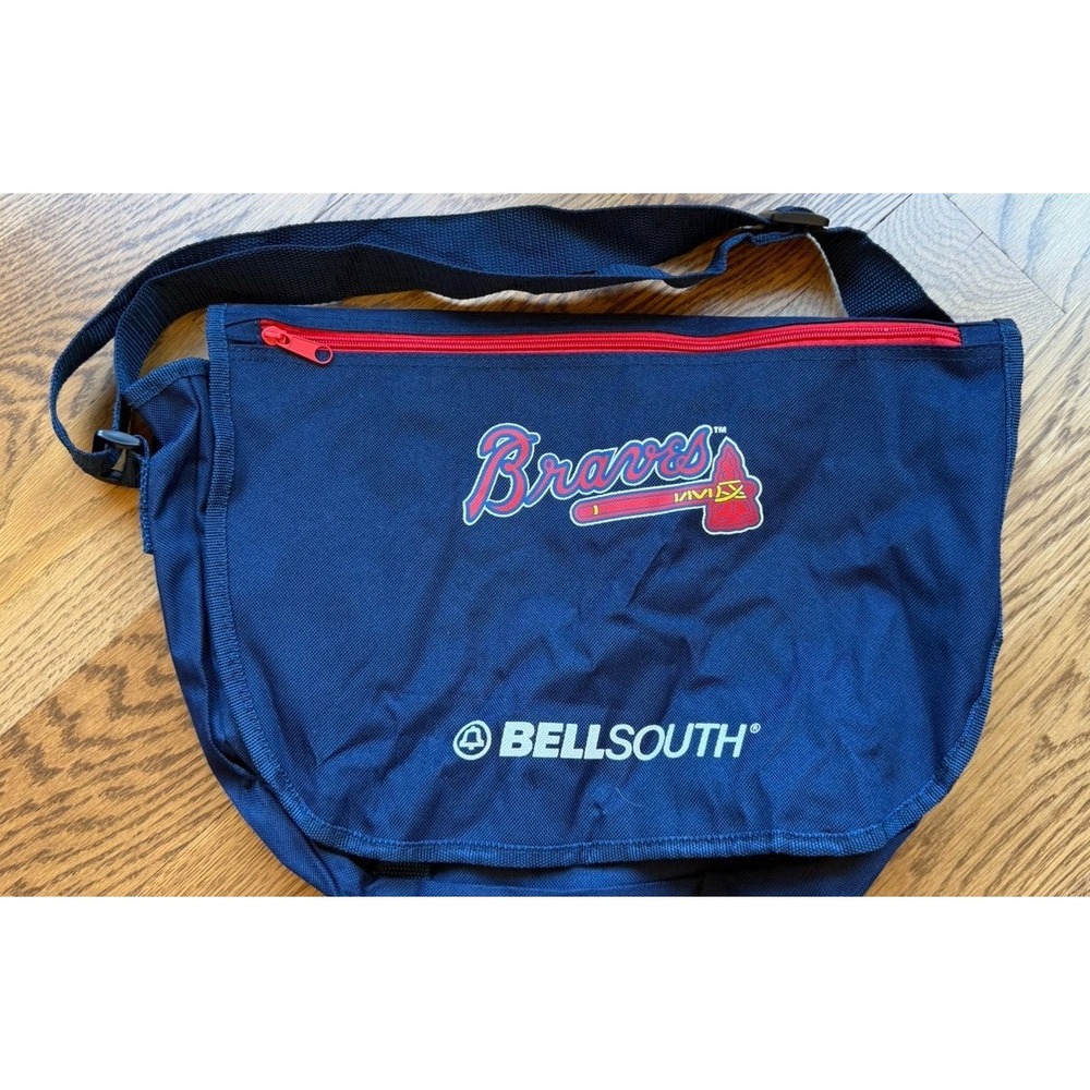 Atlanta Braves Bellsouth Messenger Bag Blue MLB Baseball BD&A Travel Bag